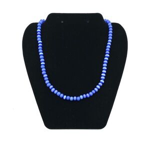 Blue Glass &  Stone Necklace